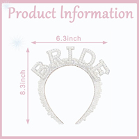 Serre-tête Couronne de Perles pour Mariée, Décoration de Mariage, Fête Prénuptiale, Enterrement de Vie de Jeune Fille, Accessoires pour Future Mariée, Bandeaux de Haute Qualité