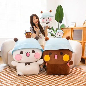 <b>Cute</b> Plush Toys Soft Rest Pillow Doll Room Decoration Plush Doll Cartoon <b>Bear</b> Animal Birthday Gift Soft Cotton Wholesale Dolls - Product Image 1