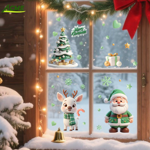 Giá bán buôn giáng sinh vui vẻ Windows <span class=keywords><strong>Stickers</strong></span> Santa Claus có thể tháo rời Vinyl Cây giáng sinh tường cửa sổ cửa bức tranh Tường Decal Sticker - Product Image 4