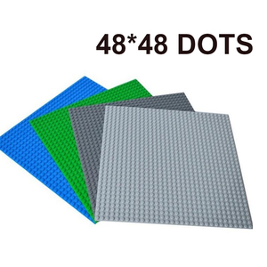 DELO TOYS (9 COULEURS) 48*48 points Blocs de construction connectables très vendus en plastique ABS avec plaque de base transparente comme du cristal (DE061) - Product Image 3