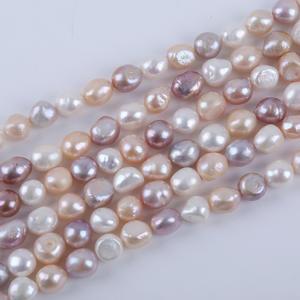 Perles d'eau douce naturelles faites à la main, Zhuji, DIY, bijoux, 10-11 mm, baroque, deux côtés, trou droit, couleur légère mélangée, perles en vrac - Product Image 2