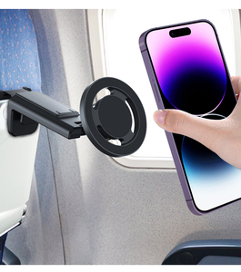 Support magnétique pour téléphone d'avion Support mains libres pour téléphone d'avion, accessoires de voyage pour <span class=keywords><strong>iPhone</strong></span> 16 - Product Image 1