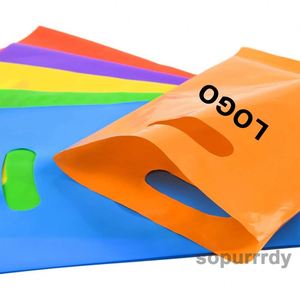 Custom Logo Plastic Shopping <b>Bag</b> Reusable Plastic Shopping <b>Bags</b> with Handles Plastic Party Favor <b>Gift</b> <b>Bags</b> Flat Plastic <b>Bag</b> - Product Image 5