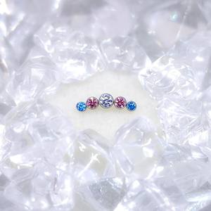 Thời trang bán buôn F136 Titan đầy màu sắc Bông tai sụn tragus Xoắn Thùy mũi labret xuyên - Product Image 4