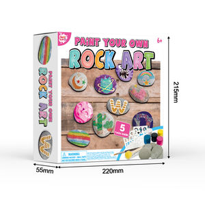 新しいドローイングクラフトアーツリバーストーンテンプレートプレスアウトステンシルシートDIYロックペインティングセットキット子供用 - Product Image 2