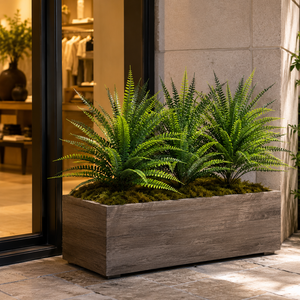 Plante artificielle de fougère de Boston de 21 pouces, résistante aux UV, fausse feuille de persan, verdure décorative pour intérieur, extérieur, jardin, bureau, vente en gros - Product Image 4