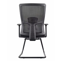 Chaise de bureau moderne en tissu en forme d'arc, chaise de personnel pour bureau à domicile, chaise de réception, chaise de réunion, chaise ergonomique pivotante en maille avec accoudoirs