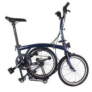 3SIXTY Faltrad 16 Zoll mit 6-Gang-Schaltung, Stahlrahmen, Mini-Klapprad, Dreifach Faltbar, Grün/Marineblau - Product Image 5