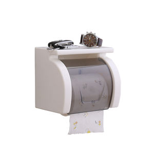 Suporte de toalha de papel sem perfuração Caixa de tecido do banheiro Bandeja de rack à prova d'água Suporte de rolo de papel hi - Product Image 1