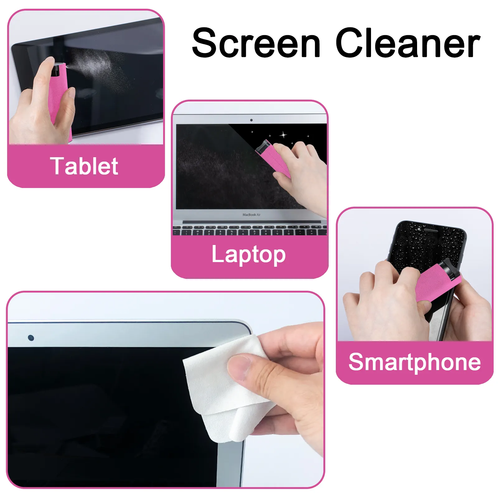 Nettoyeur d'écran de clavier d'ordinateur de 10ml Mini spray de nettoyage d'écran pour le nettoyage d'écran de téléphone portable