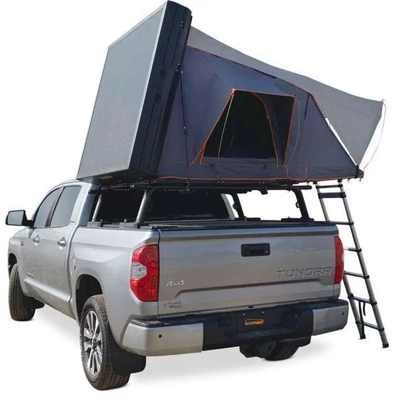 Tente de toit de camping personnalisée en alliage d'aluminium résistant à la pression du vent pour grand espace tout-terrain
