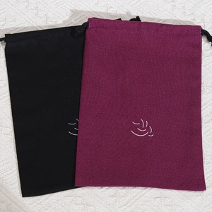 Sac à poussière en coton et lin en gros, sac cosmétique, pochette cadeau en mousseline de coton imprimée avec logo personnalisé, pochette à maquillage, pochette à bougies, sac à poussière à cordon - Product Image 2