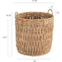 Cesto de Armazenamento Ecológico para Decoração de Banheiro, Durável, em Fibra Natural, Suporte OEM ODM para Toalhas e Artigos de Higiene