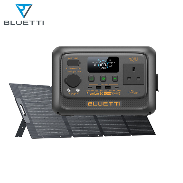 Bluetti EB3A+PV120 Solar Panels Portable Home Backup Solar System Generator Mini