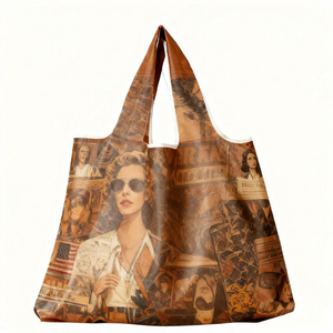 Sac fourre-tout en polyester avec collage <span class=keywords><strong>de</strong></span> journaux vintage, imprimé <span class=keywords><strong>agence</strong></span> <span class=keywords><strong>de</strong></span> détectives rétro, sac <span class=keywords><strong>de</strong></span> courses esthétique grande capacité à ouverture supérieure - Product Image 3