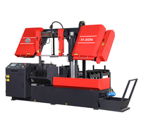 Machine à scier à ruban horizontale automatique à commande PLC H-50N avec moteur de 5,0 kW, composants de l'engrenage, capacité de coupe de 500 mm