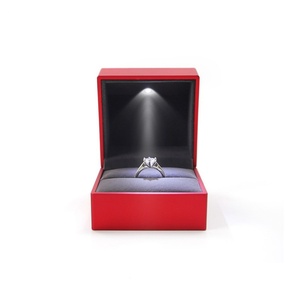 <b>LED</b> Light Ring Earring Pendant Lacquer Jewelry Box Factory Direct Sales in Stock Jewelry Box with Custom logo - Product Image 5