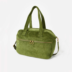 Sac fourre-tout en velours côtelé vert, sac à bandoulière, sac à main pour femme, grande capacité, sac de voyage et de sport pour l'extérieur, vente en gros - Product Image 3