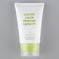 Tube déodorant vide personnalisé emballage cosmétique conteneur applicateur de tête en caoutchouc pour crème dépilatoire crème solaire