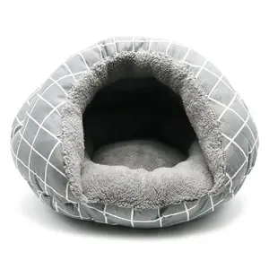 Cocoon to Nap Cave Style Burger Polyester Dog Beds