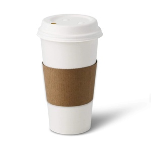 Gobelets en papier recyclables 20 oz 500 ml Ø 90 mm blancs à paroi simple grande capacité pour jus de fruits - Product Image 6