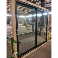Puerta Corredera de Aleación de Aluminio con Rotura de Puente Térmico, Doble Acristalamiento, Vidrio Templado, Certificación CE, Diseño Moderno para Uso Residencial y Hotelero