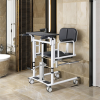 Chaise élévatrice de transfert de patient hydraulique avec commode douche équipement de sécurité de salle de bain pour les soins de santé pour personnes âgées