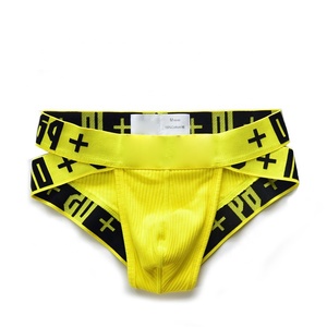 Y 2022 New Arrivals Sexy Low Rise Men's Jockstrap Gay Letter Underwear Young Men Solid Color High <b>Elastic</b> Cotton Sports Brief - Product Image 6