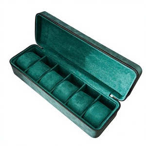 Estuche de Cuero de Alta Calidad para 5 Relojes, Directo de Fábrica, con Tapa, Ideal para Exhibir Colecciones de Relojes - Product Image 1