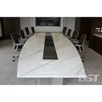 モジュラー大理石トップボート形状10121620席ボード会議テーブル