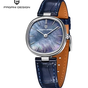 PAGANI Design 1825 Elegant Retro Sport <b>Watch</b> Natural Tiger Eye Stone Disc Sapphire Leather Strap Quartz Movement Women's <b>Watch</b> - Product Image 1
