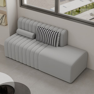 Sofá Moderno Minimalista Tapizado en Forma de L para Tiendas de Ropa, Barberías y Hoteles - Respaldo de Tela, Color y Tamaño Personalizables - Product Image 4