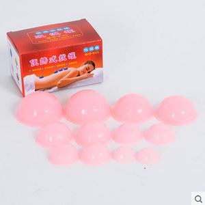 Silicone Cupping Jars 12 Pcs Negative Pressure Moisture Absorption Health <b>Massage</b> <b>Set</b> Red Blue Yellow Pink - Product Image 2