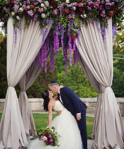 Flores Artificiales de Glicinia, Guirnalda Colgante de Glicinia Artificial de 3.6 Pies, Color Morado, Flores de <span class=keywords><strong>Seda</strong></span> para Decoración de Bodas y Fiestas - Product Image 5