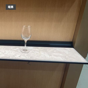 High-end Aluminum Alloy Wall-Mounted Display Stand with Lighting and Marble Stripes <b>for</b> Display and Storage - Product Image 4