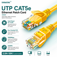 Cable de Red LAN SAMZHE, Cable Ethernet de PVC con Conductor de Cobre Grueso y Colorido, RJ45 Cat5e, Cable de Conexión Ethernet UTP para Interiores y Exteriores