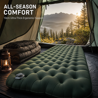 Matelas de camping gonflable léger, tapis de randonnée compact, matelas pneumatique, tapis imperméable pour l'extérieur