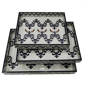 ชุดถาดไม้เคลือบผง MDF จาก B.S International - เป็นมิตรกับสิ่งแวดล้อม ใช้กับไมโครเวฟและเครื่องล้างจานได้ ลายเรียบ/ลายดอกไม้/ลายการ์ตูน สำหรับใช้ในบ้าน - Product Image 6