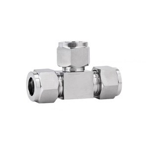 <span class=keywords><strong>Tee</strong></span> doppio sindacato di compressione puntali in acciaio inossidabile <span class=keywords><strong>Ss316</strong></span>