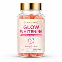 Gummies éclaircissantes personnalisées OEM ODM, supplément à base de plantes, glutathion, collagène, vitamines C, E, B12, extrait de pépins de raisin, beauté naturelle