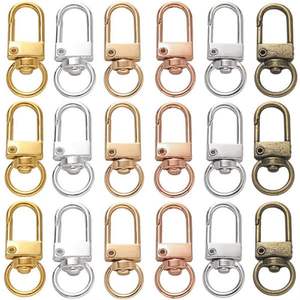 Fermoir à ressort en métal poli, crochet à déclenchement pivotant pour porte-clés, cordon, sangle de sac, accessoires en alliage de zinc - Product Image 2