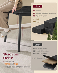 <span class=keywords><strong>Table</strong></span> de salle à <span class=keywords><strong>manger</strong></span> <span class=keywords><strong>VASAGLE</strong></span> avec pieds coniques et transitions courbes, <span class=keywords><strong>table</strong></span> extensible pour 4/6/8 personnes - Product Image 3