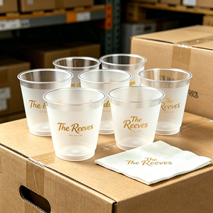 Paquete de 50 Vasos Desechables de PP Ecológicos, Libres de BPA, Esmerilados, de 500 ml, 16 oz/24 oz, para Bebidas Frías y Calientes, para Fiestas y Bodas - Product Image 1