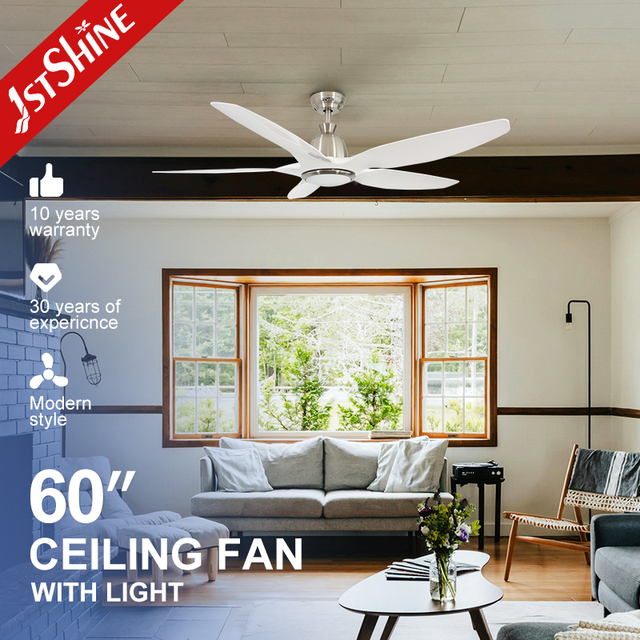 1stshine 60 Inches Wifi App Control Voice Compatible Intelligent Abs Blades Smart Dc Motor Ceiling Fan With Led Light