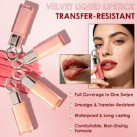 Gloss à lèvres mat à marque privée avec porte-clés pour décoration de sac, rouge à lèvres liquide non transférable