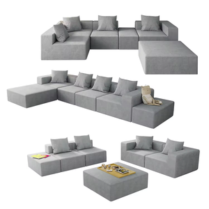 EU Welcome Customization Couch Sectional for Compressed Furniture Filling High Density Foam Home 3 Seats Washable Fabric - Product Image 1