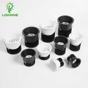 Ushine yeni ürün kapalı ticari aşağı aydınlatma alüminyum tavan gömme LED ampul Downlight