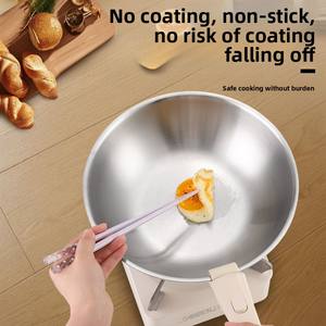 Juego de Utensilios de Cocina Antiadherentes Seguros y Saludables, Juego de Utensilios de Cocina de Acero Inoxidable sin Recubrimiento, Mango Extraíble, Uso Doméstico - Product Image 3