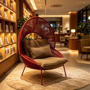 Vente chaude usine : Fauteuil inclinable moderne en rotin tressé pour intérieur et extérieur, idéal pour <span class=keywords><strong>jardin</strong></span>, balcon, terrasse et cour. - Product Image 6
