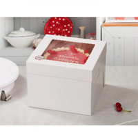 Vente en gros Boîte à gâteaux d'anniversaire en carton avec fenêtre transparente et couvercle avec plateau inférieur en papier pour pâtisserie